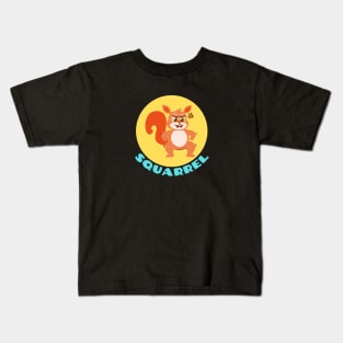 Squarrel | Squirrel Pun Kids T-Shirt